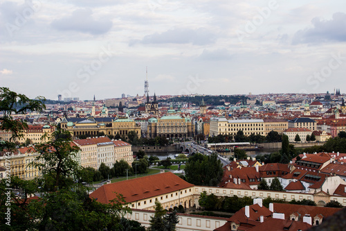 Stadt, Prag, Himmel, Horizont, Burg, Schloss, Dach, Architektur