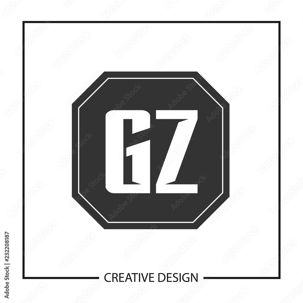 Initial Letter GZ Logo Template Design Vector Illustration