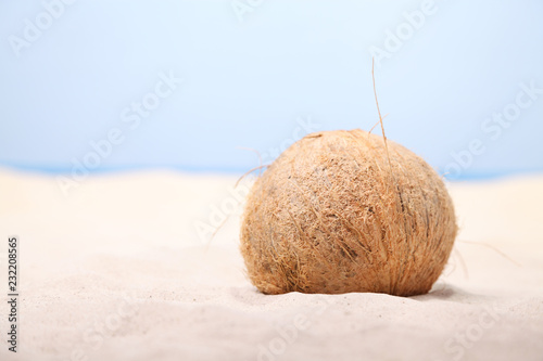 Coconut on sand