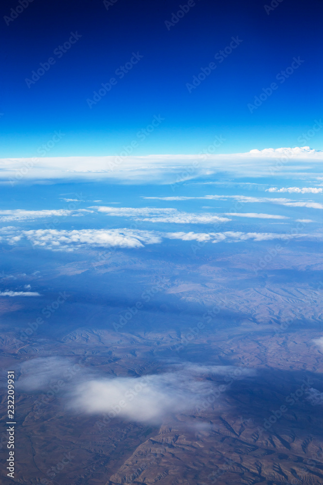 Clouds, a view from airplane window Clouds, a view from airplane window