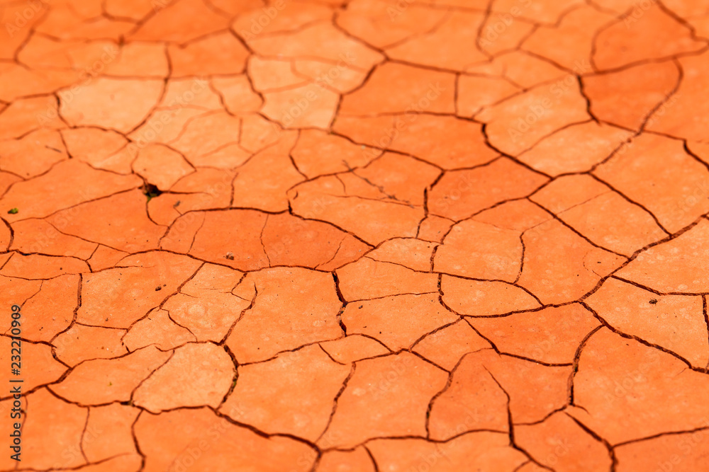 Orange drought soil pattern - no water Orange drought soil pattern - no water