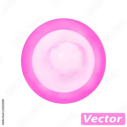 Condom in vector isolated on white background.