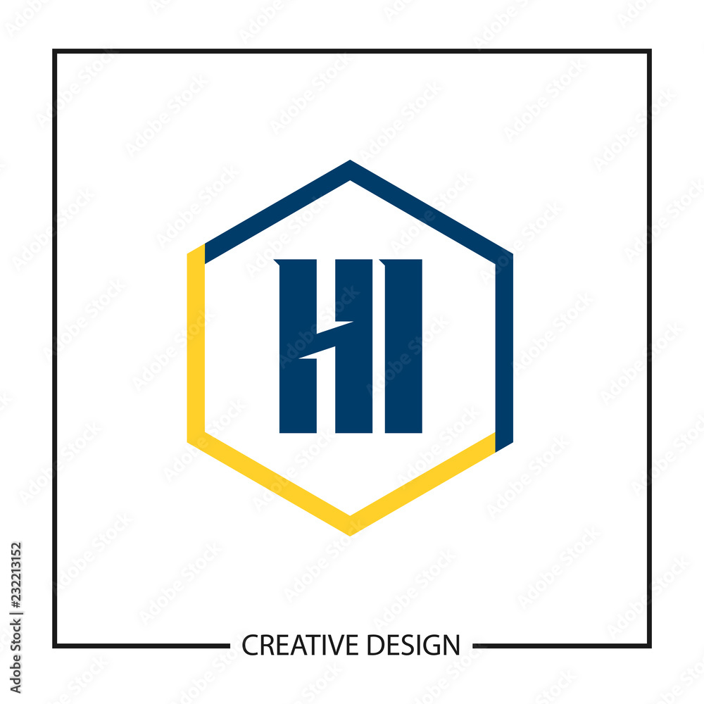 Initial Letter HI Logo Template Design Vector Illustration Initial Letter HI Logo Template Design Vector Illustration