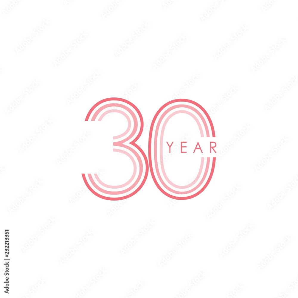 30 Year Anniversary Vector Template Design Illustration 30 Year Anniversary Vector Template Design Illustration