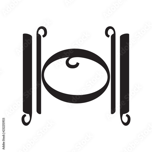 Isolated double whole musical note. Vector illustration design