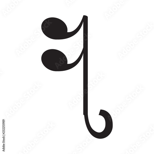 Isolated sixteenth rest musical note. Vector illustration design