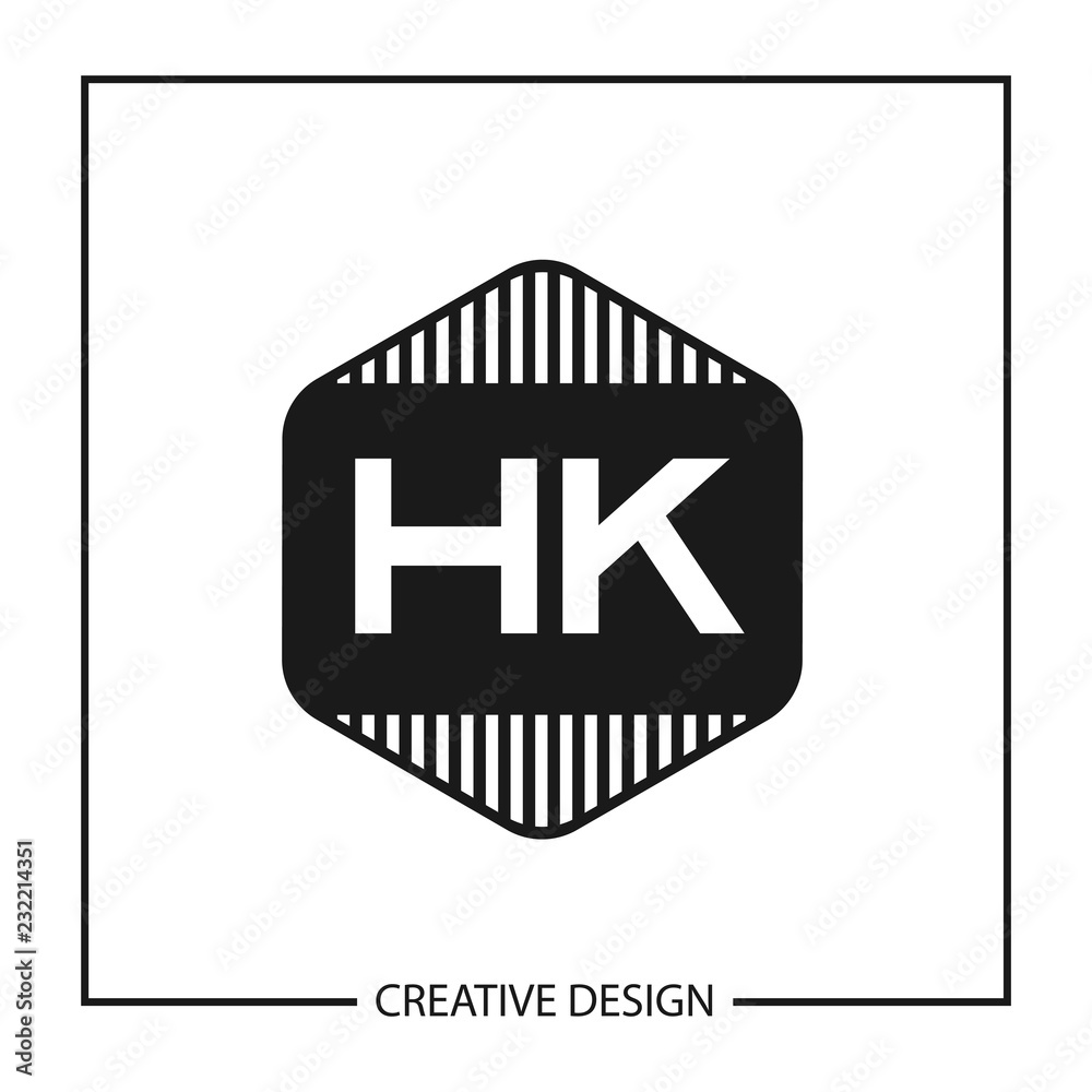 Initial Letter HK Logo Template Design Vector Illustration Initial Letter HK Logo Template Design Vector Illustration