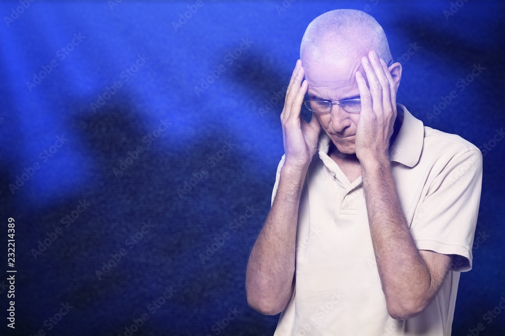 Seniors portrait of sad old caucasian man Seniors portrait of sad old caucasian man