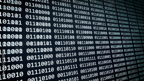 Binary Code - Computer - Technology - 4K looping footage