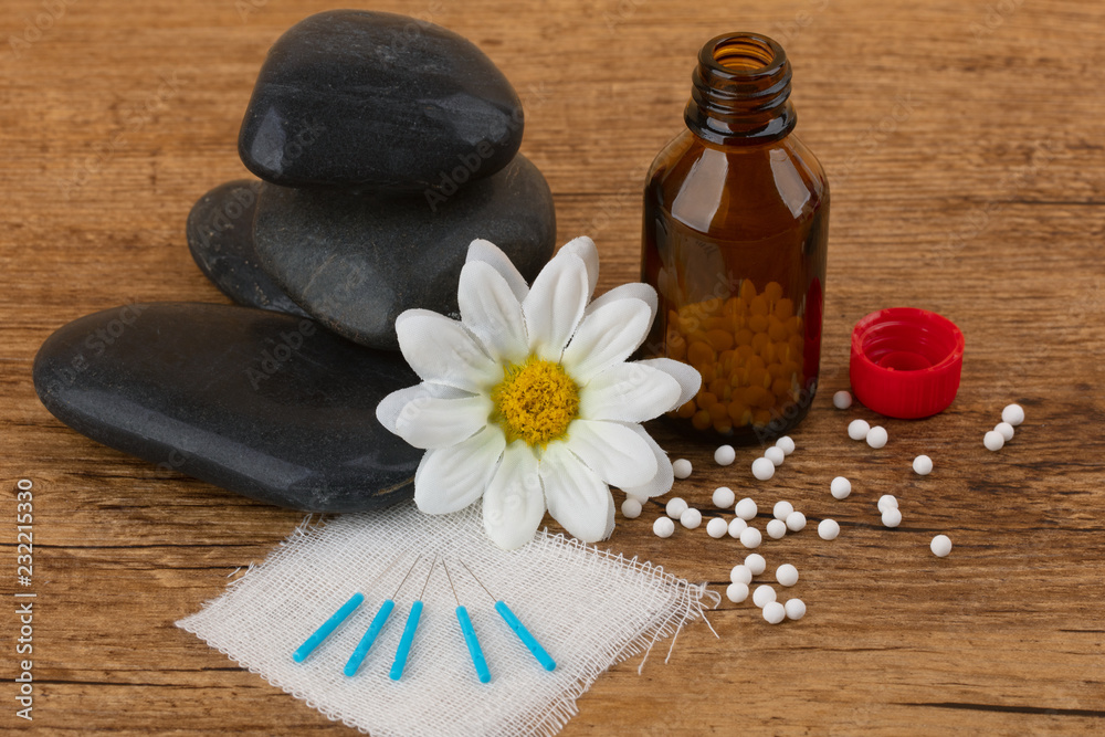 Acupuncture and Homeopathy medicine Stock Photo | Adobe Stock