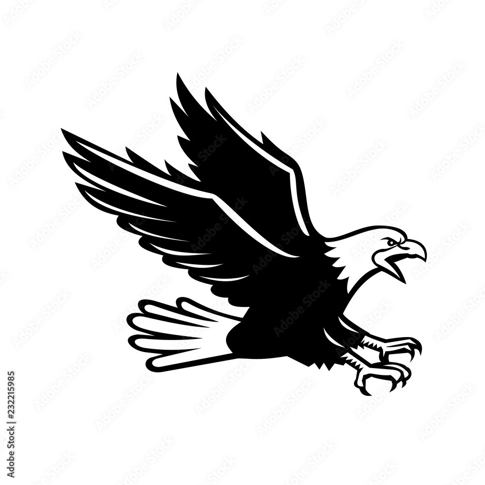 Obraz premium Screaming Eagle Side Retro