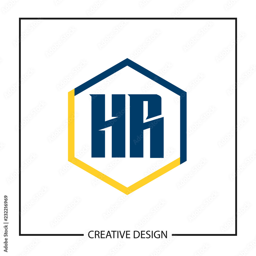 Initial Letter HR Logo template Design Vector Illustration Initial Letter HR Logo template Design Vector Illustration