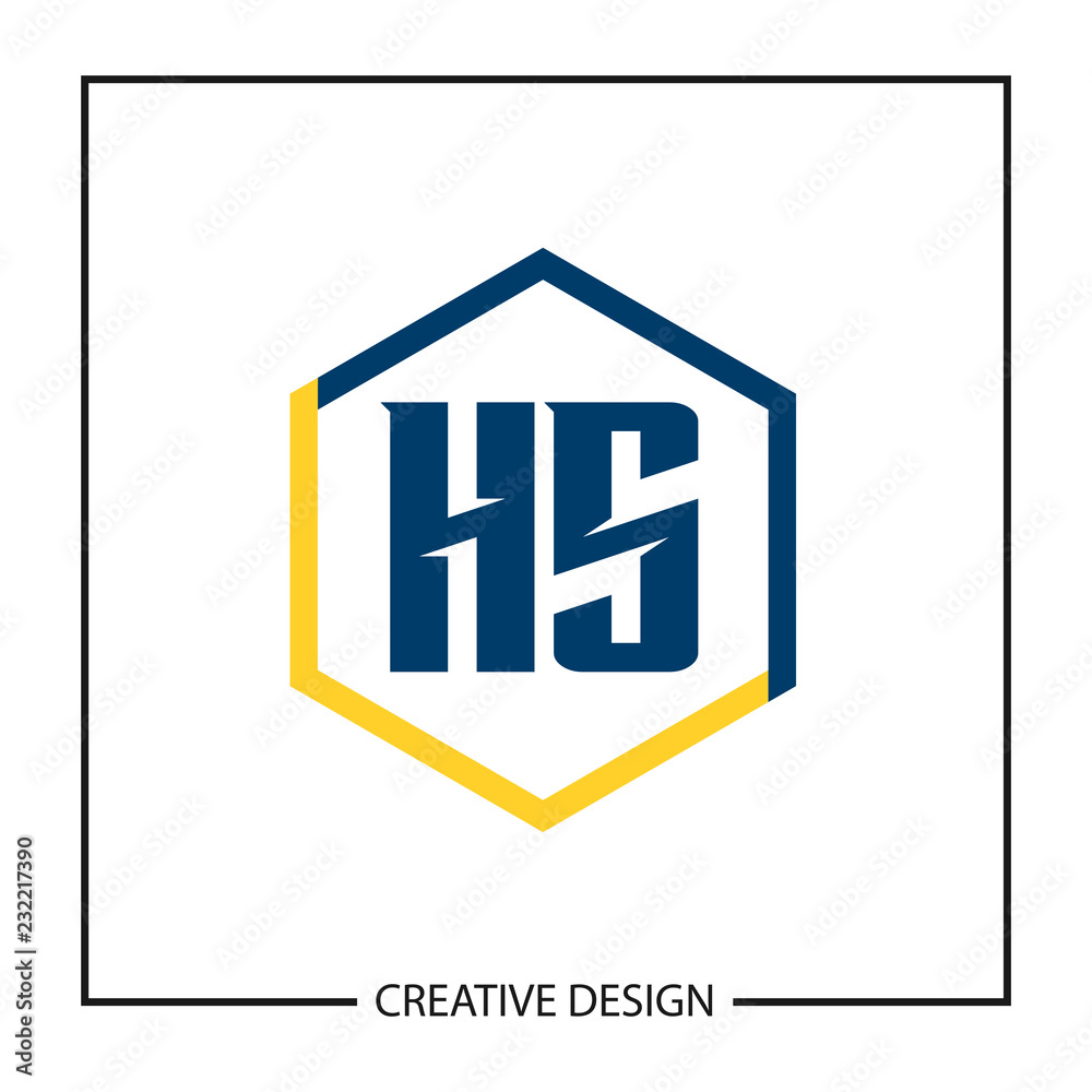 Initial Letter HS Logo template Design Vector Illustration