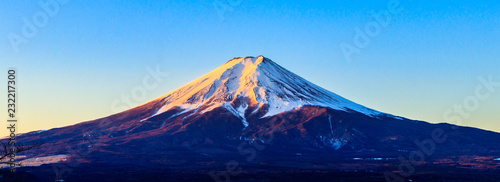 Mount fuji volcano in in the winter, Landmark of Japan