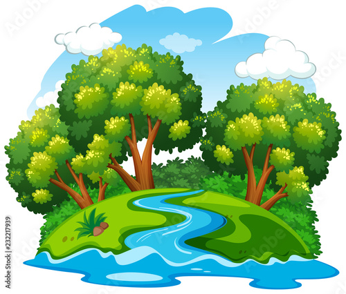 A river natural landscape