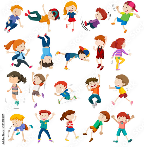 Set of urban children character