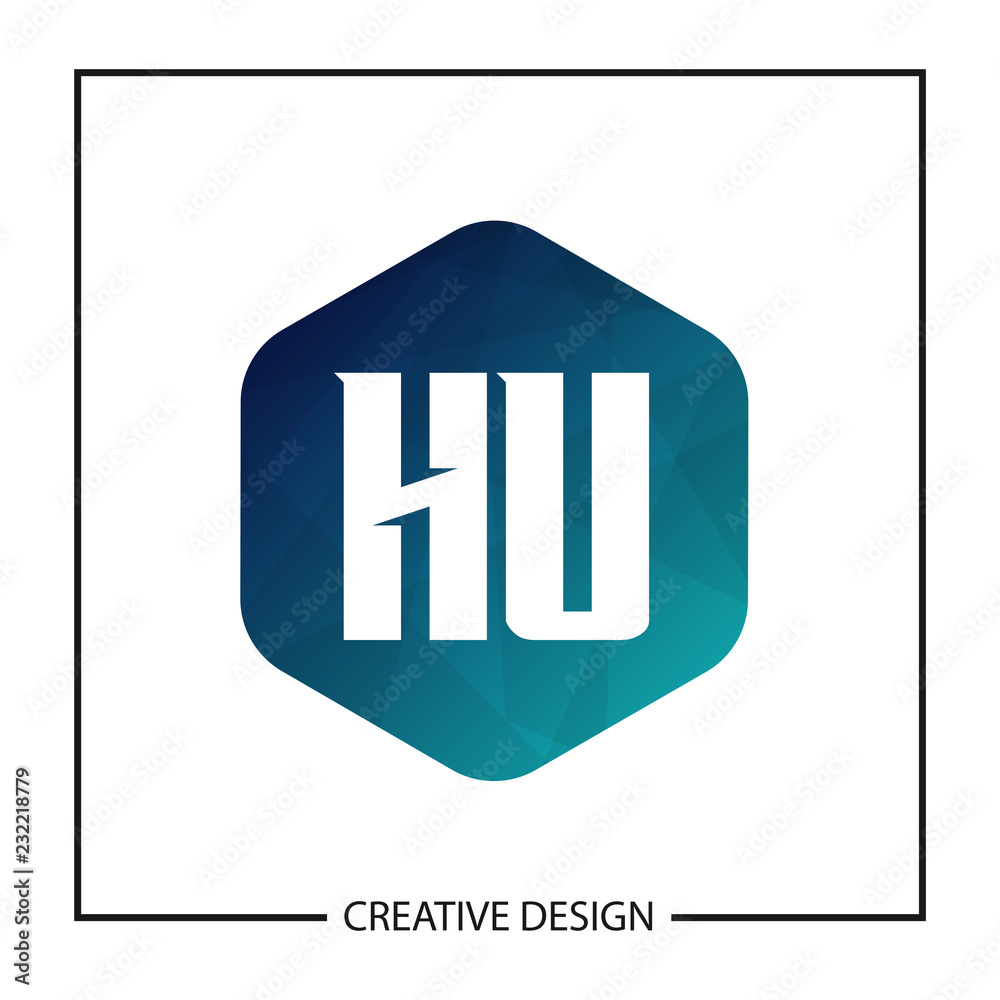 Obraz premium Initial Letter HU Logo template Design Vector Illustration