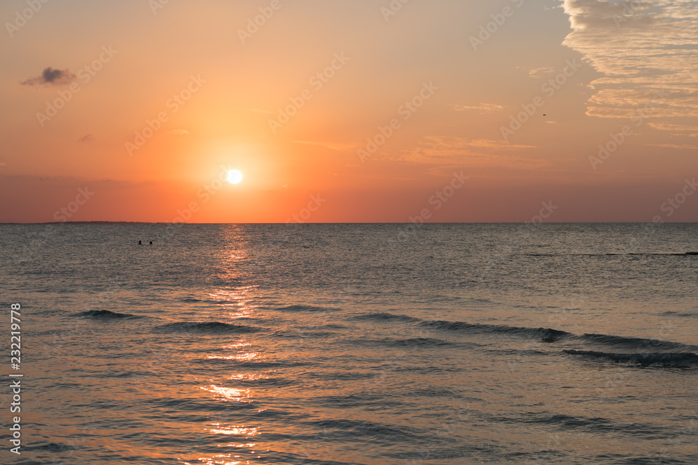 Obraz premium Holbox Beach Sunset Paradise Mexico 