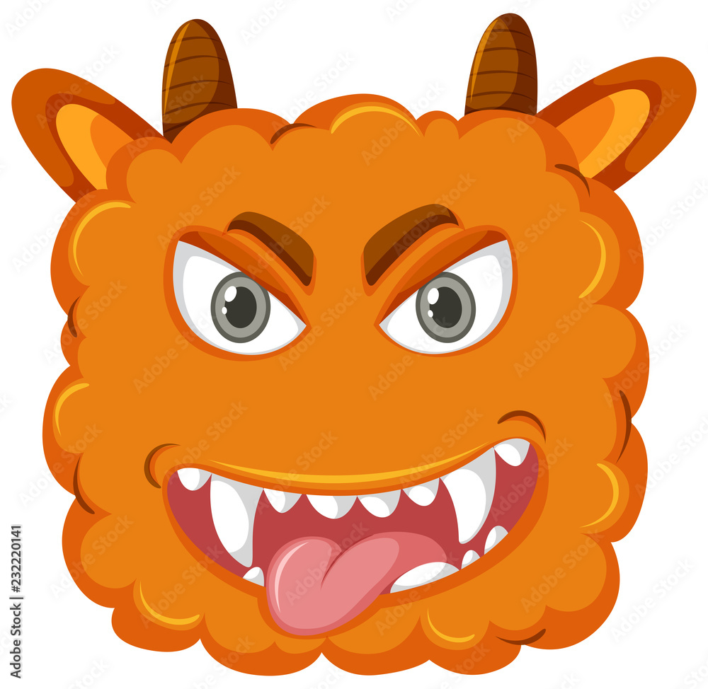 A yellow monster head A yellow monster head