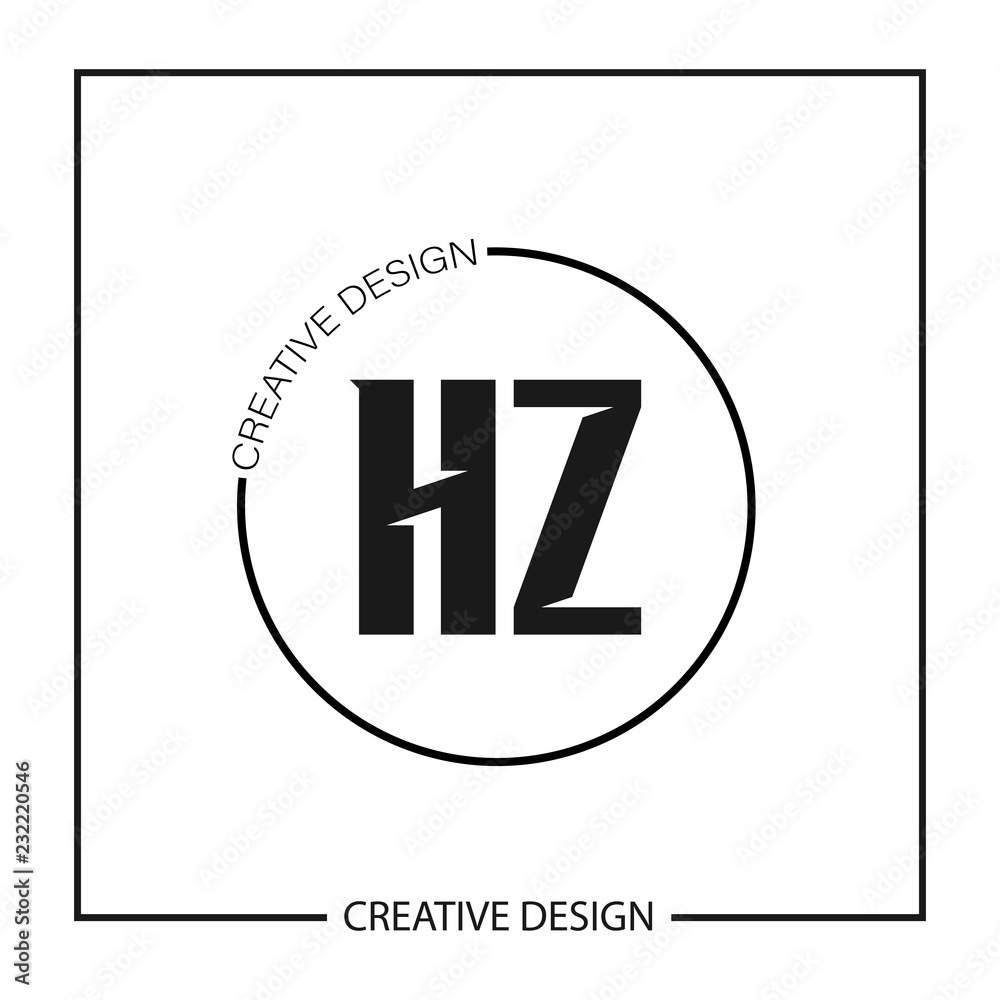 Fototapeta premium Initial Letter HZ Logo template Design Vector Illustration
