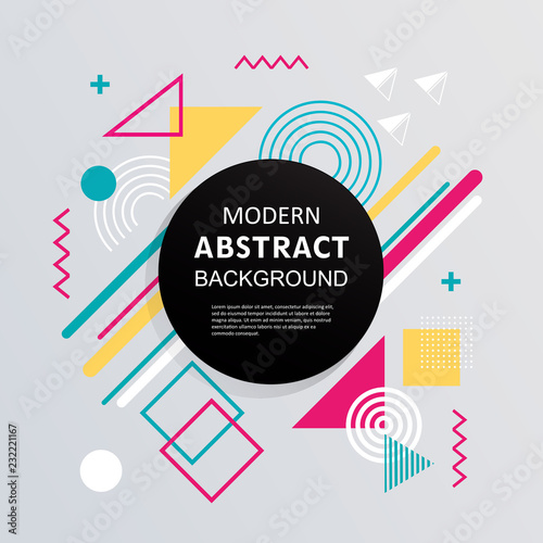 Vector of colorful modern simple abstract geometric pattern and background