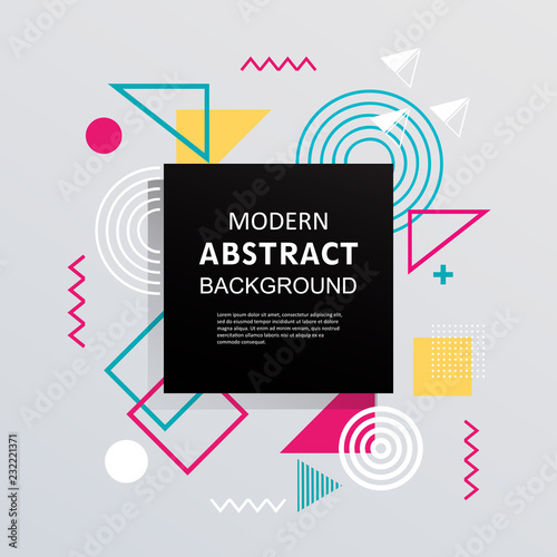 Vector of colorful modern simple abstract geometric pattern and background