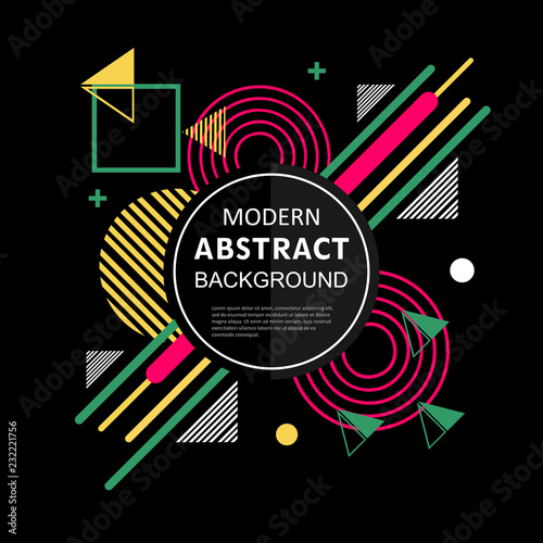 Vector of colorful modern simple abstract geometric pattern and background