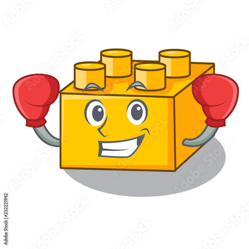 Boxing plastic building blocks cartoon on toy