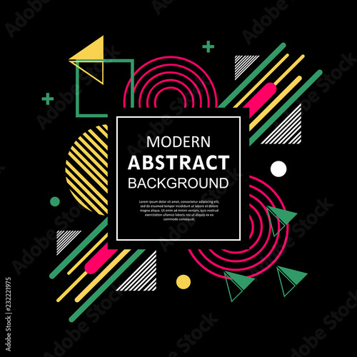 Vector of colorful modern simple abstract geometric pattern and background