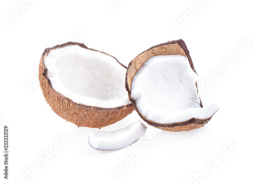 coconut fruit on white background