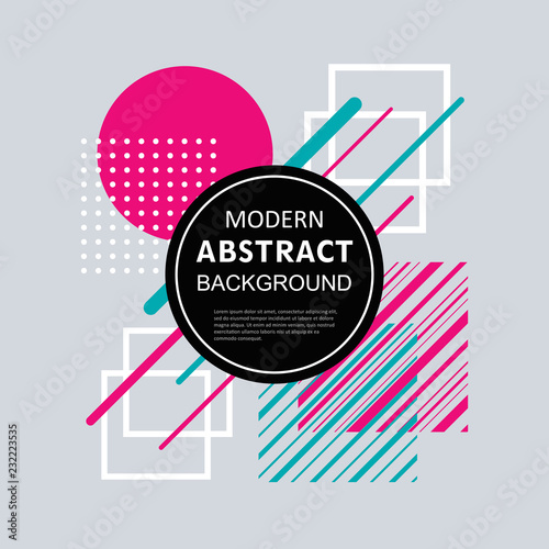 Vector of colorful modern simple abstract geometric pattern and background