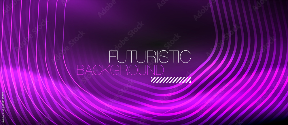 Neon glowing lines, magic energy space light concept, abstract background wallpaper design Neon glowing lines, magic energy space light concept, abstract background wallpaper design