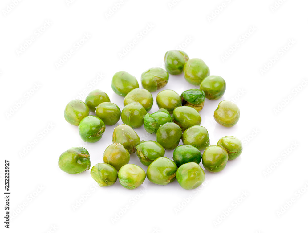 Pile of green wet pea isolated on white background Pile of green wet pea isolated on white background