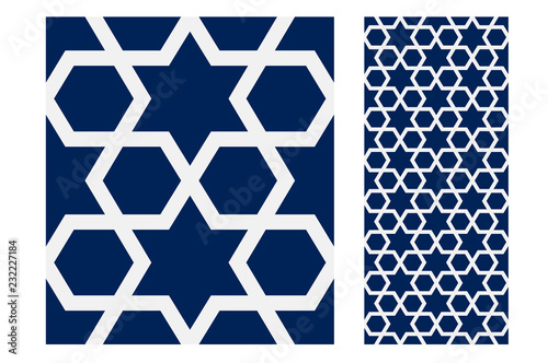tiles Portuguese patterns antique seamless design in Vector illustration vintage