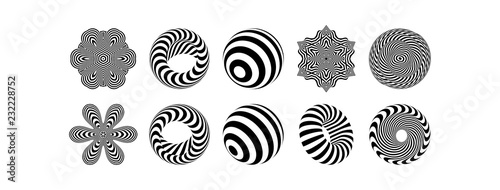 Abstract design element. Optical art. Vector illustration.