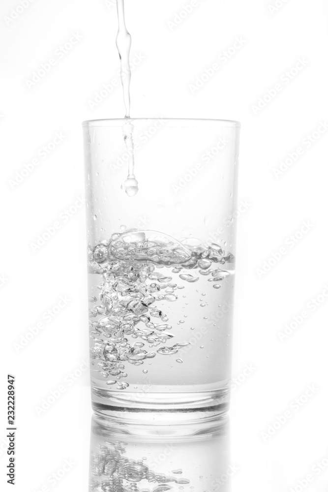 Glass of water isolated on white background. Glass of water isolated on white background.