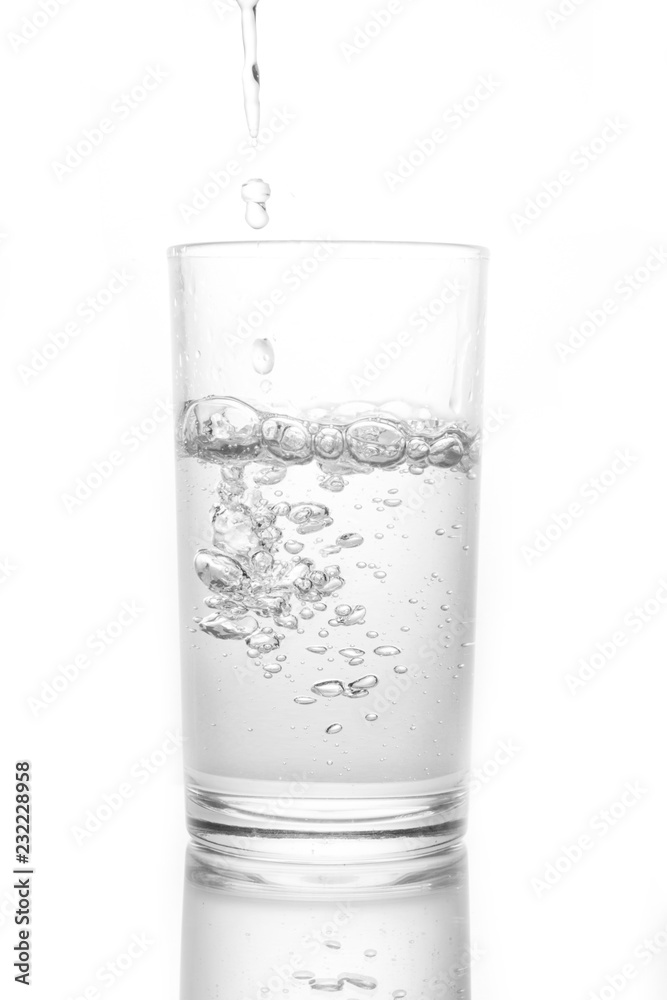 Glass of water isolated on white background. Glass of water isolated on white background.