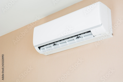 Air conditioner hanging on the wall