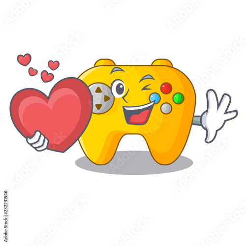 With heart Video game controller shaped on charcter
