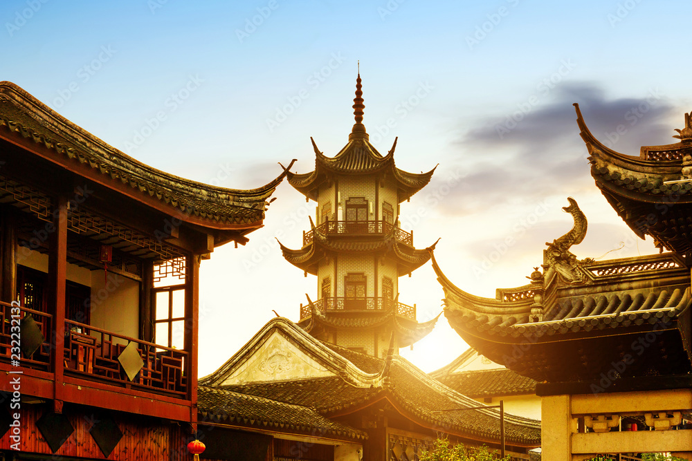 Chinese style buildings