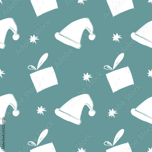 Christmas pattern with silh...