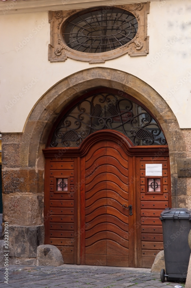 The front door of the house. Prague, Czech Republic