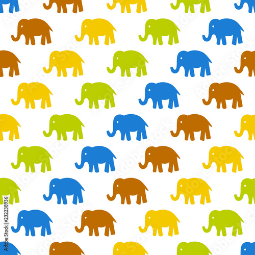 Seamless vector pattern with elephants. Can be used for textile  website background  book cover  packaging.