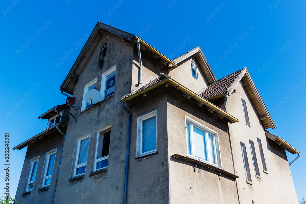 abandoned old one single family house