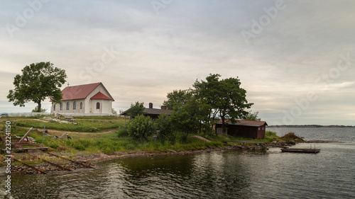 Church on the Island of Aspö in Archipelago National Park,Finland.