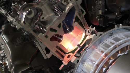 car valves and pistons work hybrid engine