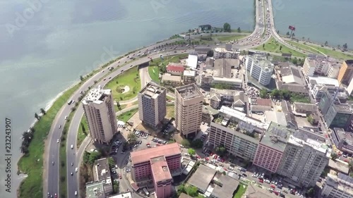 Over Abidjan plateau buildings photo