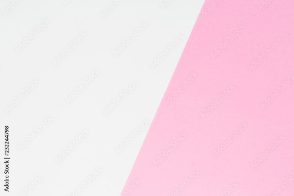 White and pastel pink background. Flat lay. Top view. Colorful texture White and pastel pink background. Flat lay. Top view. Colorful texture