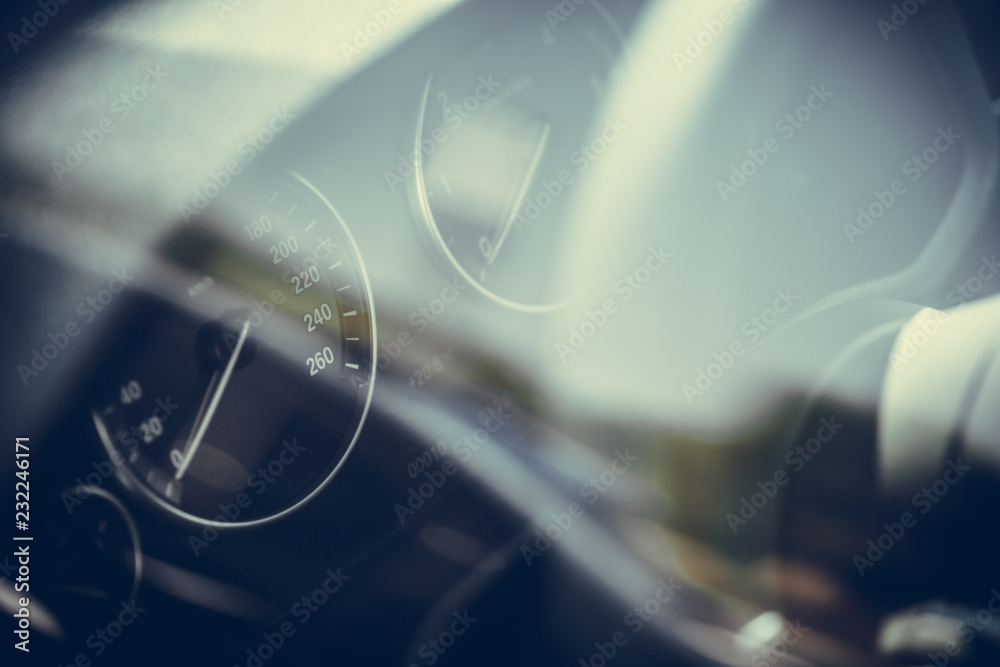 Speedometer of a car Speedometer of a car