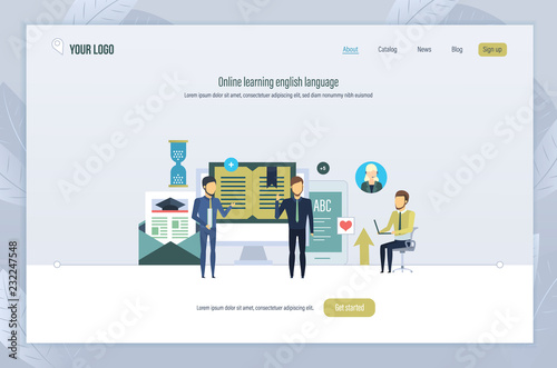Online learning english language. Language school training, webinars, internet lessons.